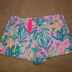 NWT Lilly Pulitzer Ocean View Shorts Pink Sz XL